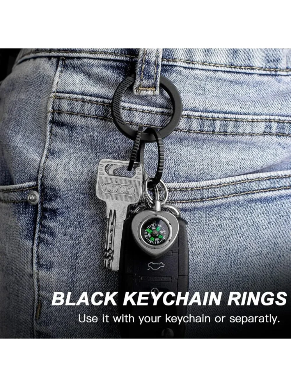 Durable Titanium Keychain Rings | Versatile Carabiner & Dog Tag Key Chain